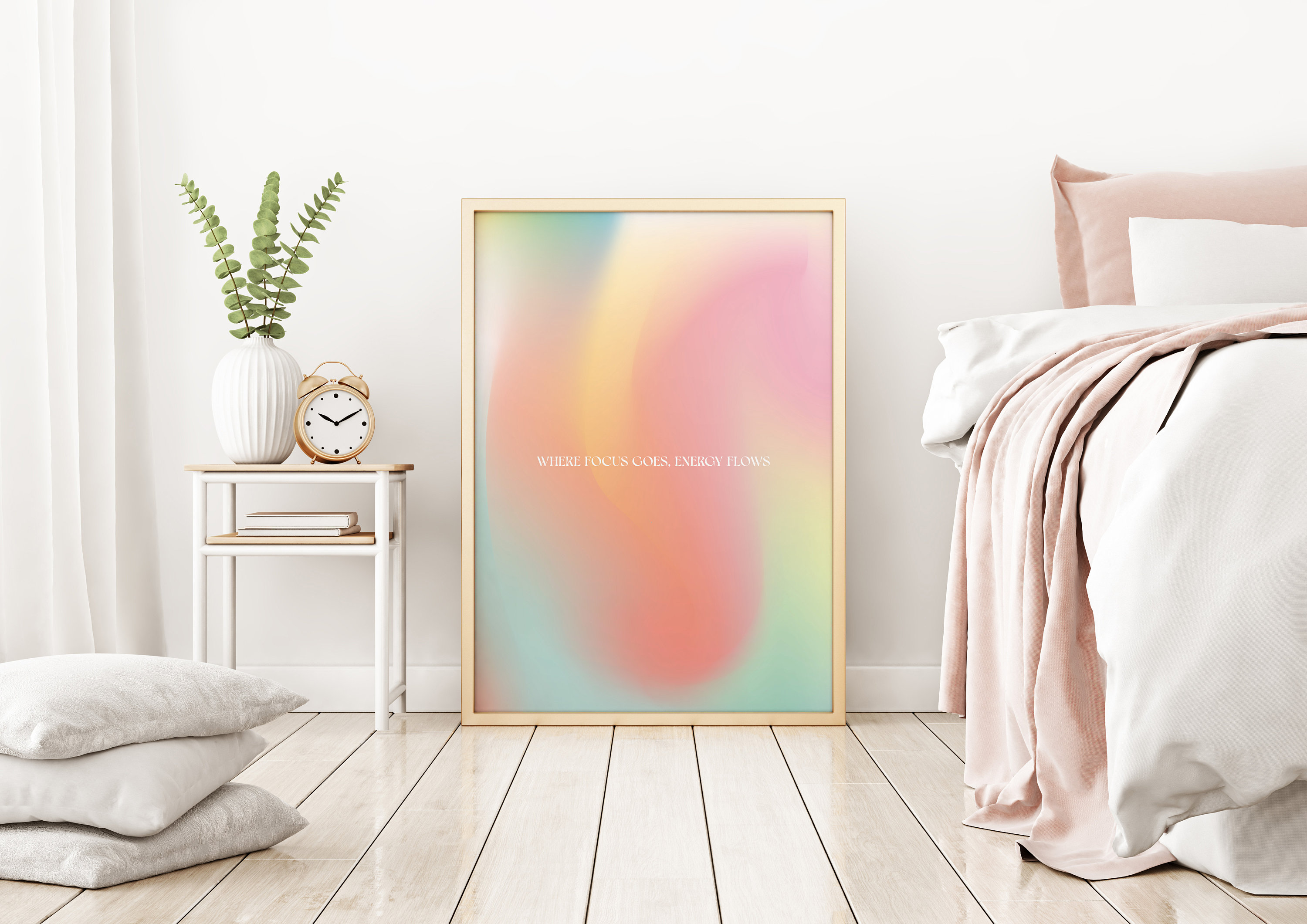 Manifest Printable Quote Poster Gradient Print Aura Poster - Etsy