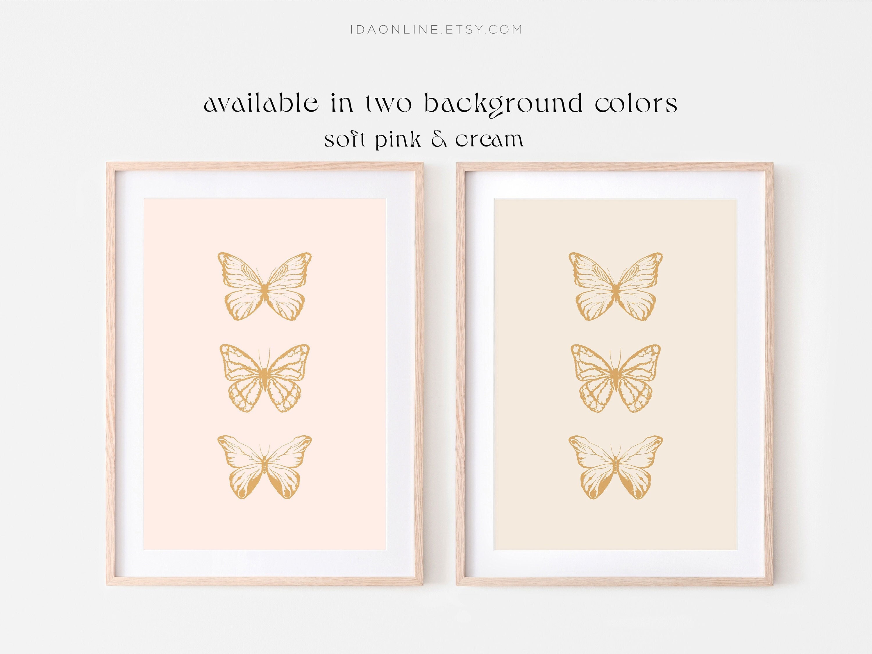 Gold Butterflies Printable Butterfly Poster Aesthetic - Etsy