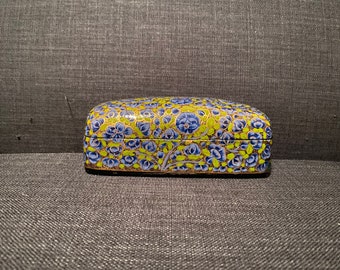 Vintage Kaschmir Schmuckbox