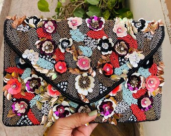 Flaunting Alicante Black Floral Bohemian bag!