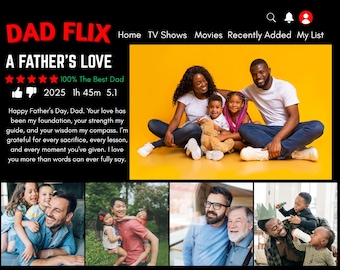 Editable FATHERS DAY Dadflix template ****