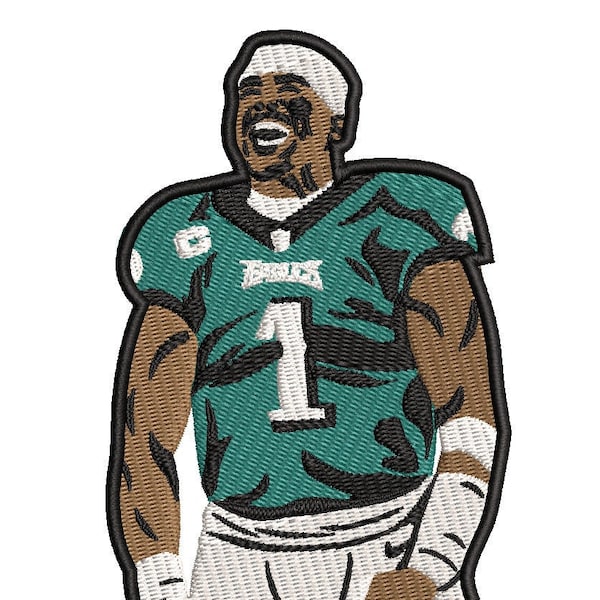 Smaller Jalen Hurts(4inch)  #1 Eagles QB Iron on/Sew on patch