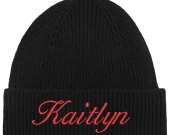 Custom Black Beanie