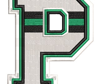 P Letterman Style Patch