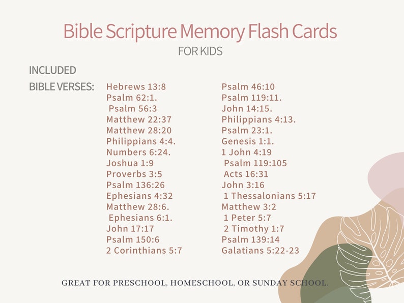 PRINTABLE Morning Basket Bible Verse Cards Scripture Etsy