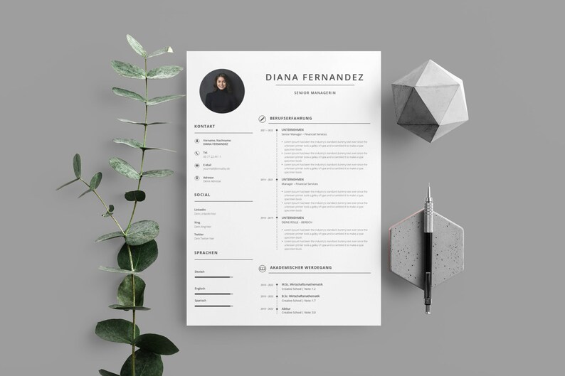 Resume Template German Cover Letter - Il 794xN.4482239886 M0pg 