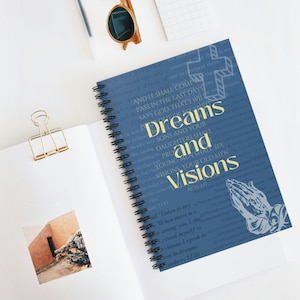 Christian Dreams and Vision Spiral dream Notebook, Christian dream notebook, dream and vision notebook, bible dream notebook