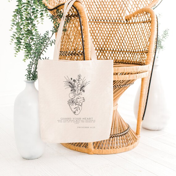 Guard Your Heats and Your Thoughts {Tote Bag} Guard Your Heats and Your Thoughts {Tote Bag}