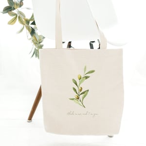 Abide in me and I in you Christian tote bag, Scripture tote bag, bible verse tote bag, Christian aesthetic, Jesus tote bag