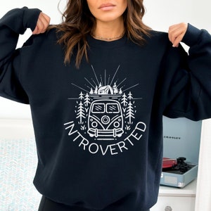 Moletom Introvertido para Vida na Van: Pulôver Unissex Confortável para Acampamento