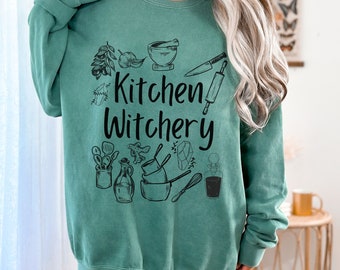 Kitchen Witch Sweatshirt: Comfort Colors Sweater Witchy Gift