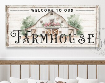 Personalized Farmhouse Sign | Rustic Farmhouse Welcome Sign | Custom ...