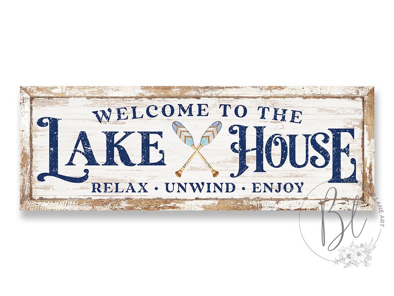 Lake House Sign Lake House Decor for Wall Lake House Decor Etsy