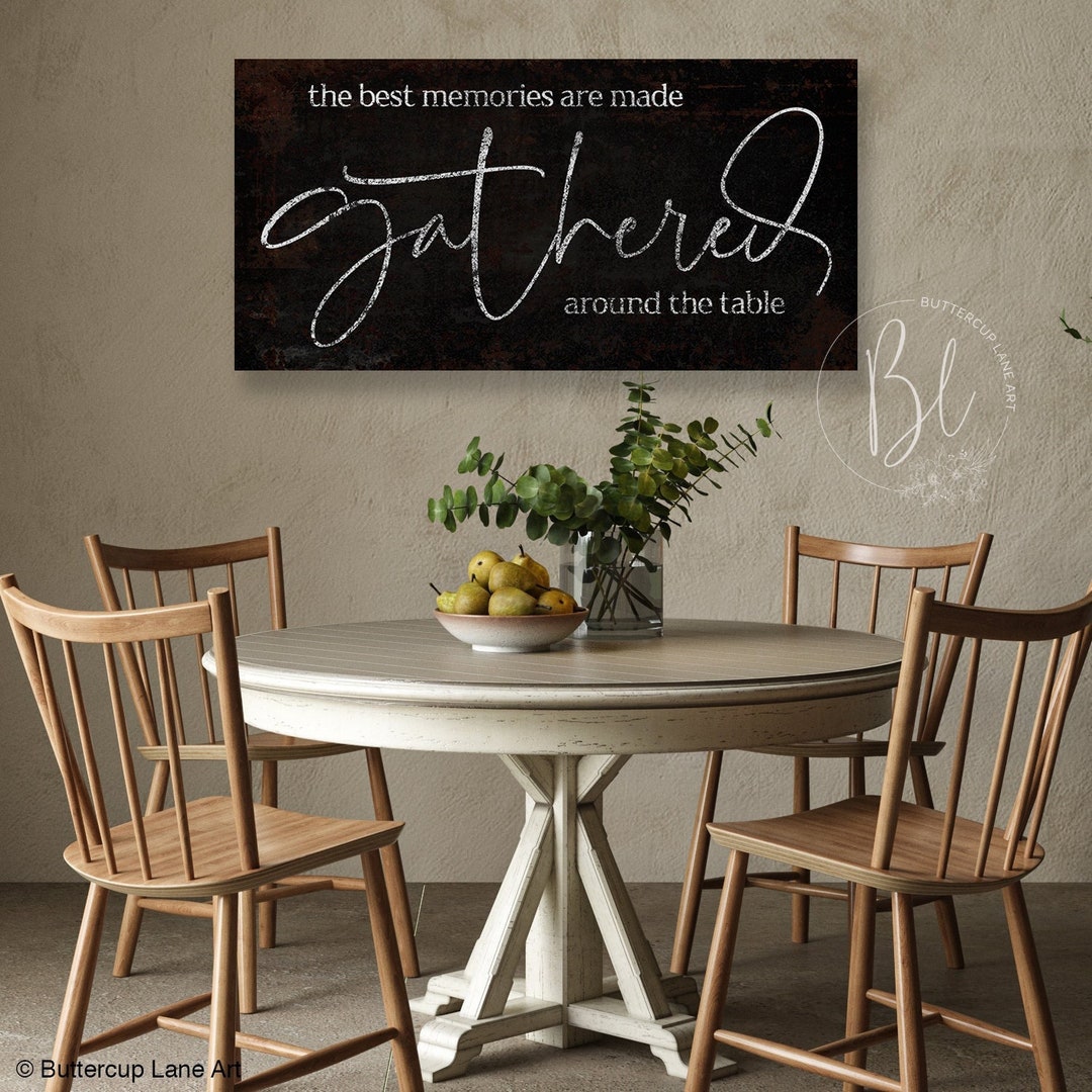 The Best Memories Are Made Gathered Around the Table Wall Art, Rustic