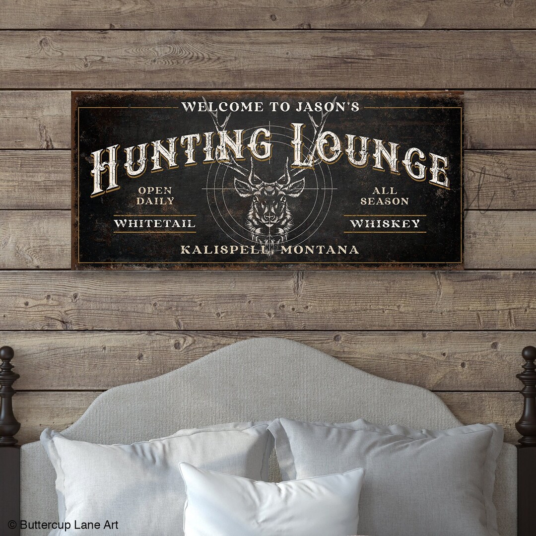 Personalized Hunting Sign, Hunting Sign Custom, Hunting Gifts for Men