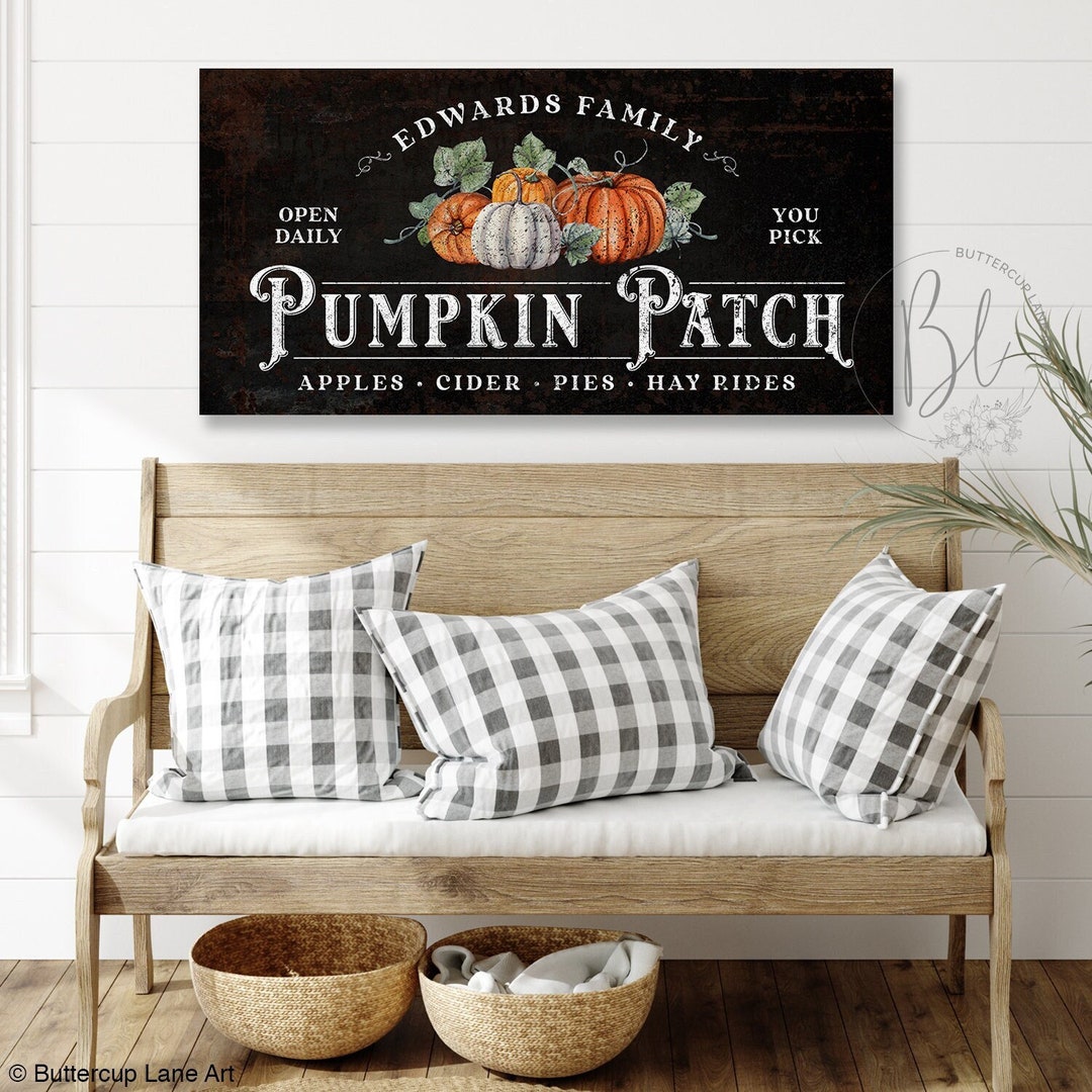 Personalized Canvas Fall Wall Art, Fall Canvas Wall Art, Autumn Wall Decor, Large Fall Wall