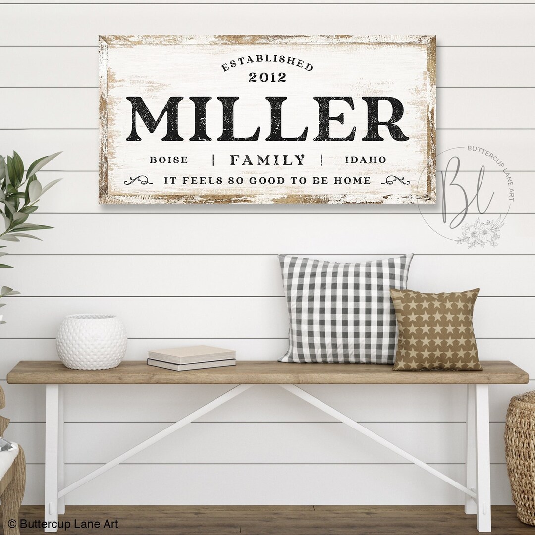 Personalized Family Established Sign Farmhouse, Family Establishement ...