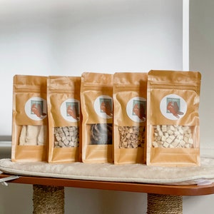 Set of 5 pet treat bags