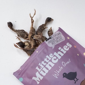 Freeze dried whole quail pet treats - 35g