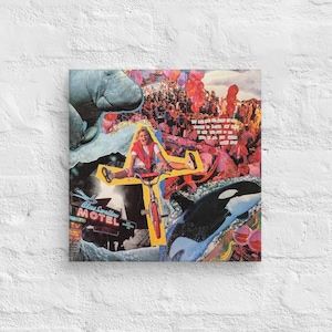 Canvas 10x10 - On the way back - magazine collage art