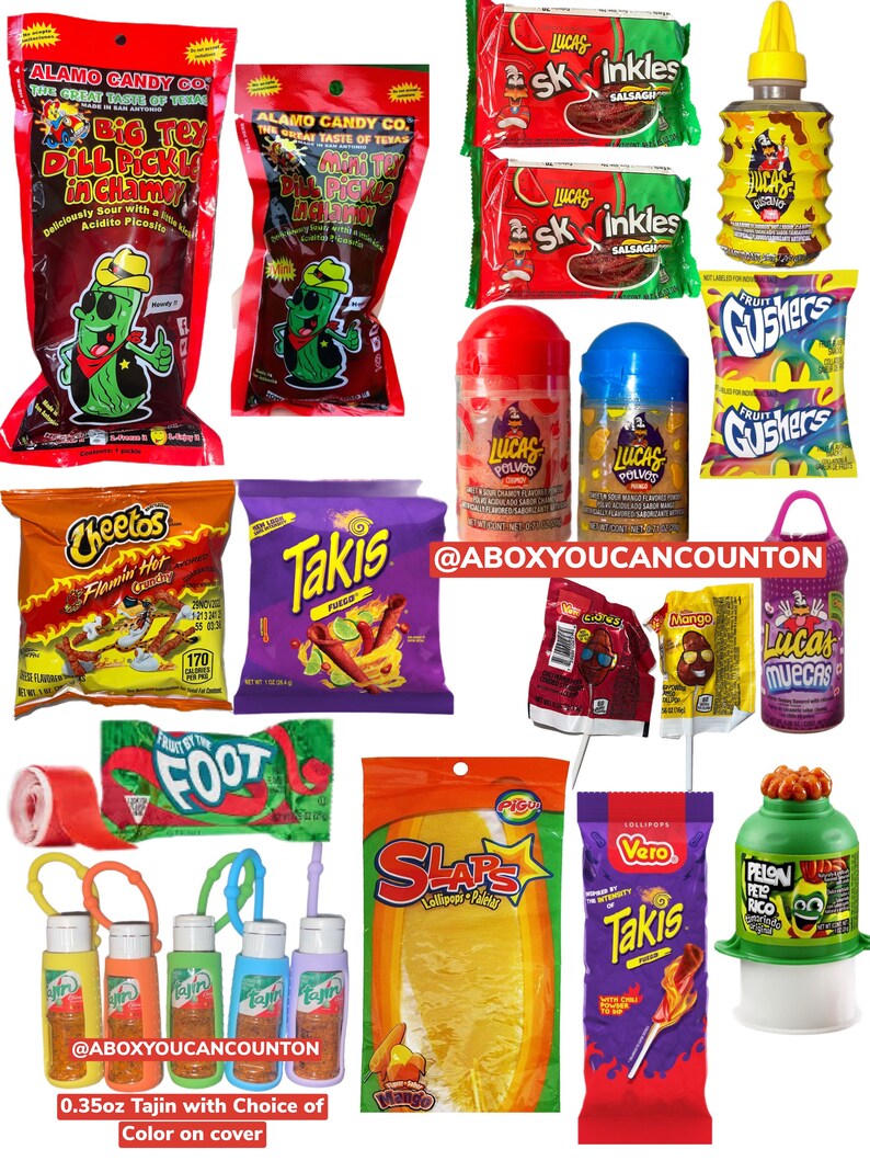 Chamoy Pickle Kit With Lots of Extras Takis Tajin Keychain Etsy