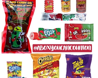 Chamoy Pickle Kit- MINI TEX PICKLE 6 Items Chamoy Pickle Kits as seen on TikTok Alamo Candy Co Lucas Easter trending Mexican candy gift box