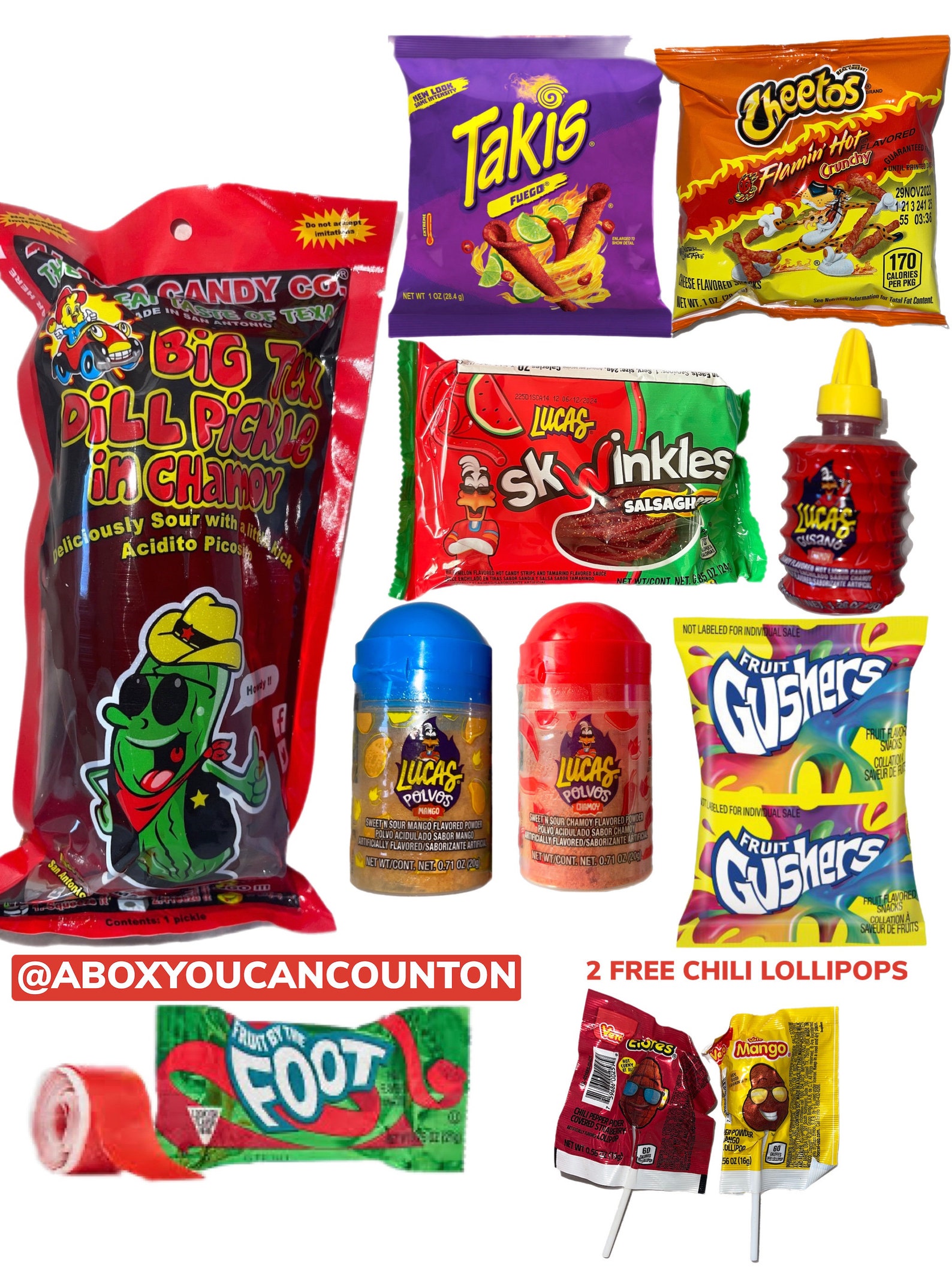 Chamoy Pickle Kit Hot Cheetos&takis Package Trending Chamoy Etsy