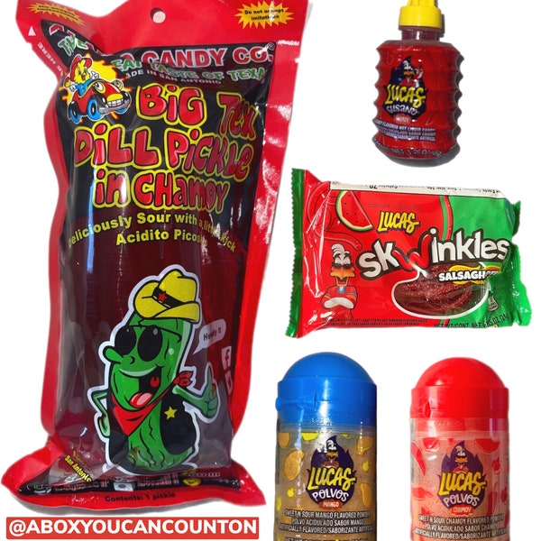 Chamoy Pickle Kit- Just The Basics Chamoy Pickle Kits as seen on TikTok Halloween Fall Alamo Candy Co