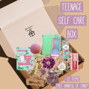 Teenage gift box subscription box treats, Girl, self care,  Friend,  Custom Birthday for Teen, Friend, Girl, Her, Graduation gift for girl