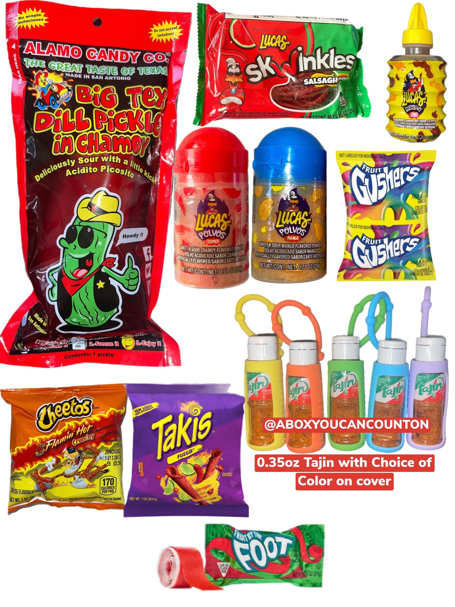 Chamoy Pickle Kit Hot Cheetos&takis Package With Tajin Etsy