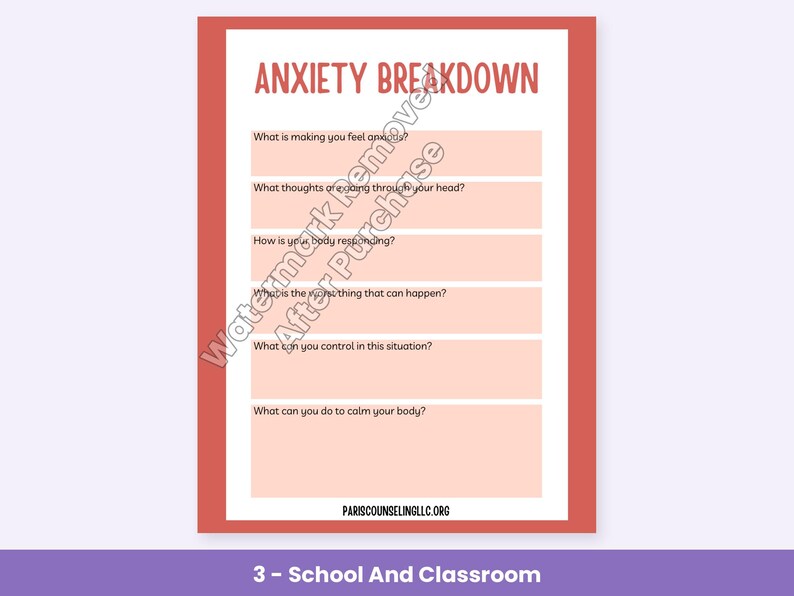 Complete Therapy Worksheet Bundle, Every Paris Counseling Printable, CBT, DBT, Anxiety, Family and Clinician Forms image 4