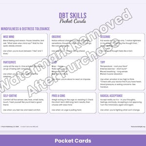 DBT Skills Worksheets, Distress Tolerance, Emotion Regulation, DEAR MAN, Diary Card, Therapy Handouts image 6