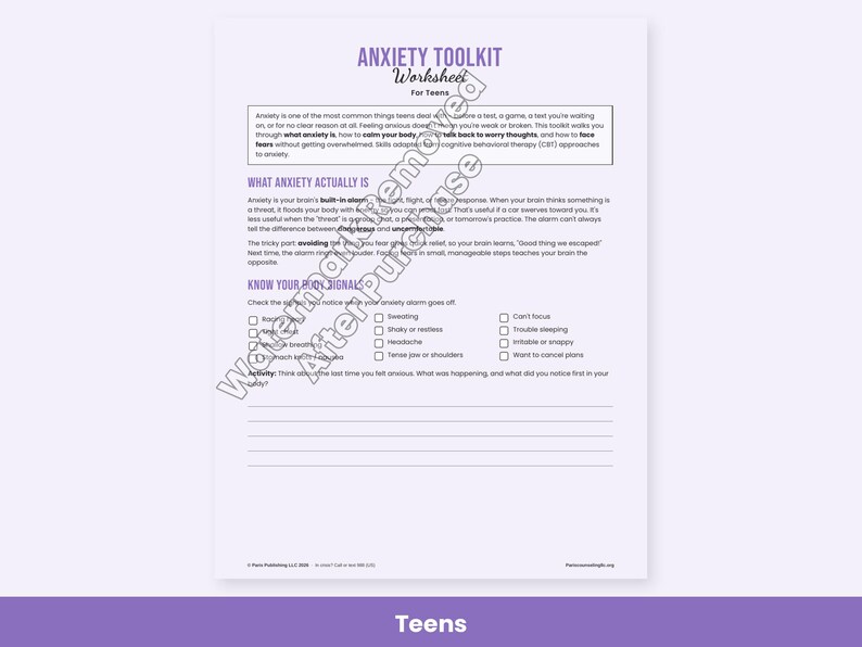 Angstbewältigungs-Arbeitsblätter für Kinder, Jugendliche und Erwachsene – Kognitive Verhaltenstherapie, Angstleiter, Sorgentagebuch Bild 4