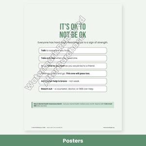 Mental Health Awareness Month Printables, Classroom Activities, Workplace Wellness Toolkit, May Posters image 6