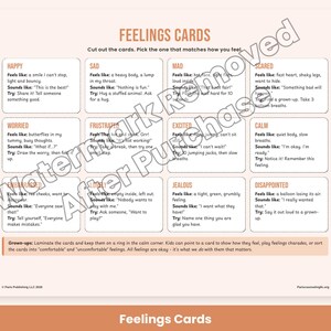 Calm Down Corner Kit, Calming Posters, Feelings & Strategy Cards, SEL Classroom Printable for Kids image 3
