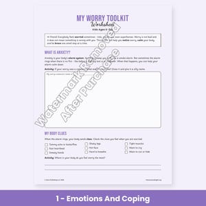 Complete Therapy Worksheet Bundle, Every Paris Counseling Printable, CBT, DBT, Anxiety, Family and Clinician Forms image 2