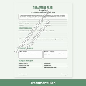 Therapist Forms: SOAP DAP BIRP Progress Notes, Treatment Plan Template, Session Check-In, Welcome Packet image 4