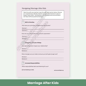 Family Therapy Worksheet Bundle, Blended Family, Co-Parenting, Couples and Parent Child Communication image 6