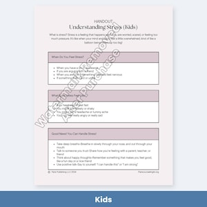 Folleto y hoja de trabajo para comprender el estrés imagen 3