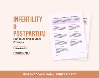 Folleto y preguntas guía sobre infertilidad y posparto