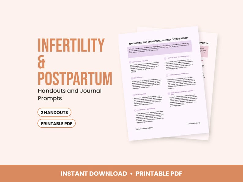 Infertility and Postpartum Handout and Prompts image 1