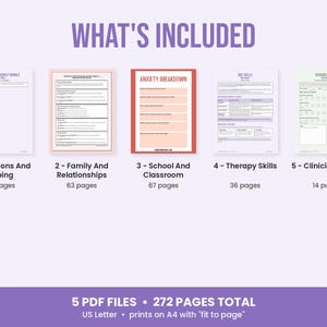 Complete Therapy Worksheet Bundle, Every Paris Counseling Printable, CBT, DBT, Anxiety, Family and Clinician Forms image 7