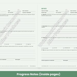 Therapist Forms: SOAP DAP BIRP Progress Notes, Treatment Plan Template, Session Check-In, Welcome Packet image 7