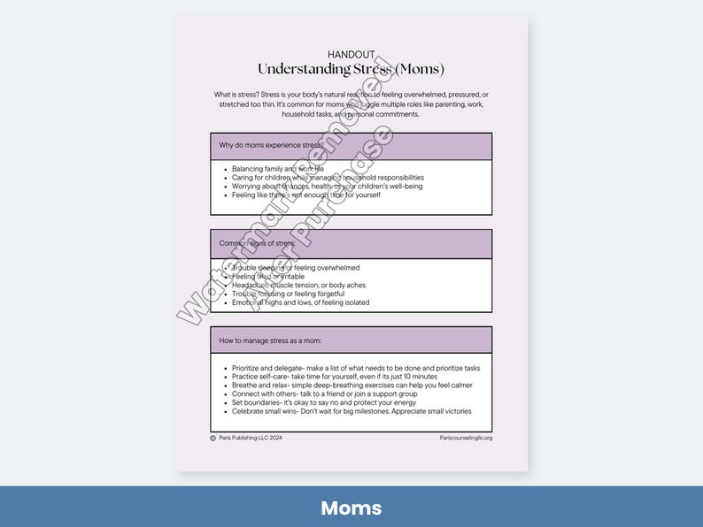 Folleto y hoja de trabajo para comprender el estrés imagen 7