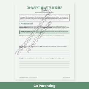 Family Therapy Worksheet Bundle, Blended Family, Co-Parenting, Couples and Parent Child Communication image 3