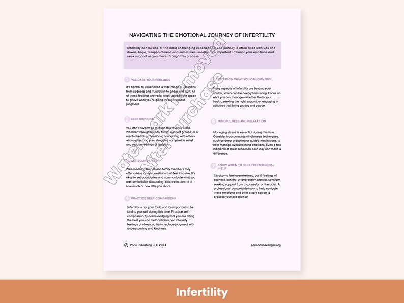 Infertility and Postpartum Handout and Prompts image 3