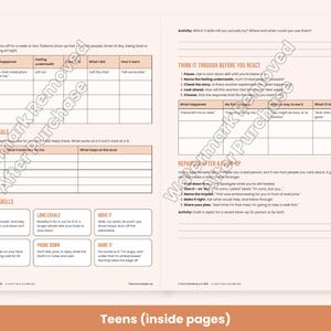 Hojas de trabajo para el manejo de la ira para niños, adolescentes y adultos: técnicas para calmarse, terapia (PDF imprimible) imagen 5