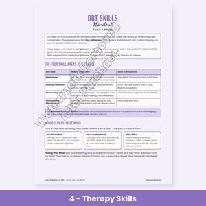 Complete Therapy Worksheet Bundle, Every Paris Counseling Printable, CBT, DBT, Anxiety, Family and Clinician Forms image 5
