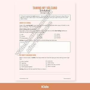 Hojas de trabajo para el manejo de la ira para niños, adolescentes y adultos: técnicas para calmarse, terapia (PDF imprimible) imagen 2