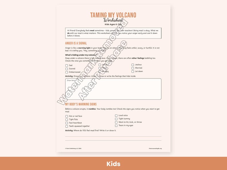 Hojas de trabajo para el manejo de la ira para niños, adolescentes y adultos: técnicas para calmarse, terapia (PDF imprimible) imagen 2